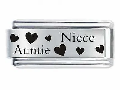 18mm AUNTIE & NIECE Daisy Charm - Compatible With Italian Modular Charm Bracelet • £5.71