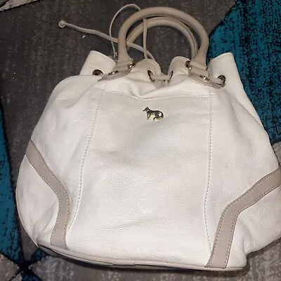 $49.99 • Buy EMMA FOX White Leather Tote Handbag Large Satchel Shoulder Hobo Purse Boho