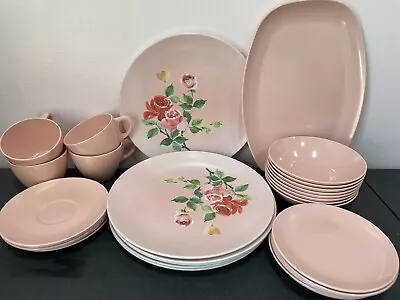 31 Pink MELMAC Plates Bowls Cups Platter MELAMINE Lida Rose BROOKPARK Vintage • $69.99