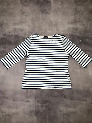 Saint James Womens Shirt Navy Striped Breton France Cotton Long Sleeve • £43.28