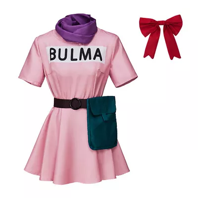 Anime Comic Dragon Ball Goku Bulma Costume Cosplay Dresses Clothes • $38.99