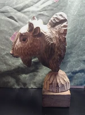 Antique Unique Handmade Wooden Buffalo Bison Figurine  • $25