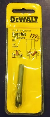 $7 • Buy DeWalt Carbide  V  Groove Bit DW6610 Router Bit 1/4 Shank