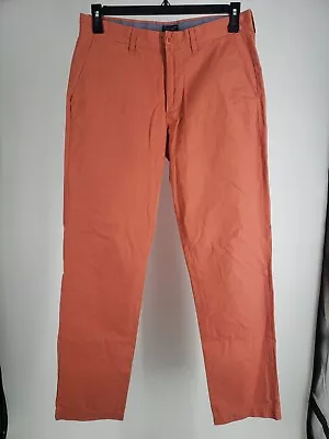 J CREW Mens Urban Slim Straight Chino Pants Jean Size 32 X 32 Salmon Pink Orange • $18.58