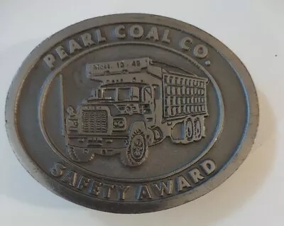 Vintage Pearl Coal Co. Safety Award Mining Belt Buckle • $12.95