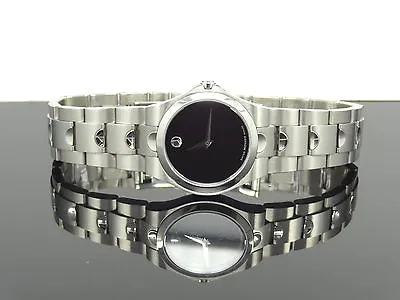Movado Women's 605558 Luno Silver Tone Stainless Steel Black Dial Watch $995  • $622.09