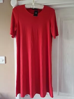 T Shirt Dress Size 14 M&S Red  Summer Stretchy BNWT 😊 • £5