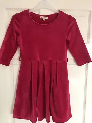 Yumi Girls Raspberry Pink Soft Velour Dress  7-8 Years • £5.99