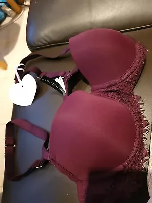 Bnwt Mimi Holliday Deep Burgundy Padded Underwired Bra 32b Rrp £69 • $18.50