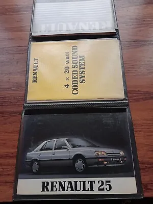 Genuine Renault R25 Owners Handbook & Wallet 1989. • £19.99