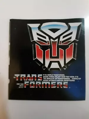 Vintage 1985 G1 Transformers Checklist Poster • $19.26