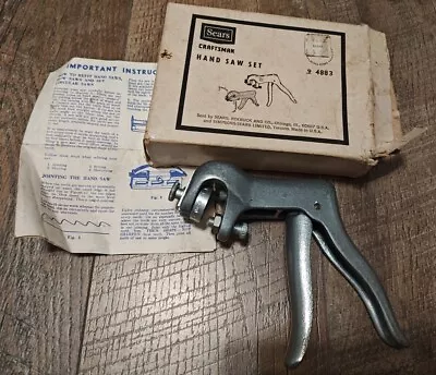 Vintage Sears Hand Saw Set With Box Circular Blade Attachment 9-4883 Sharpener  • $27.99