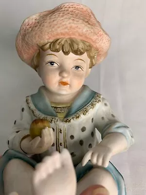 Piano Baby Bisque Boy Figurine Andrea By Sadek 6162 Porcelain Hand Painted 6 In. • £17.23