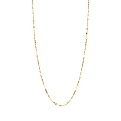 10K Gold 1MM Diamond Cut Mirror Chain Necklace - Yellow And Rose Gold ALL Sizes • $54.99