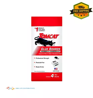 Tomcat Glue Boards With Immediate Grip Glue Ready-To-Use 4 Traps Free Shipping • $5.24