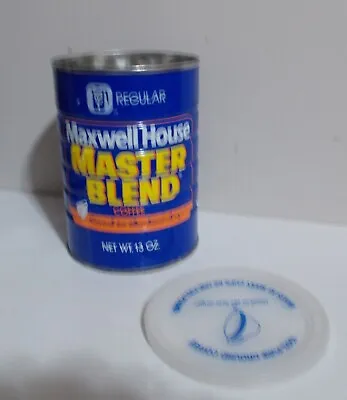 Vintage Maxwell House Metal/Tin Coffee Can With Lid In VG Clean Condition • $8.50