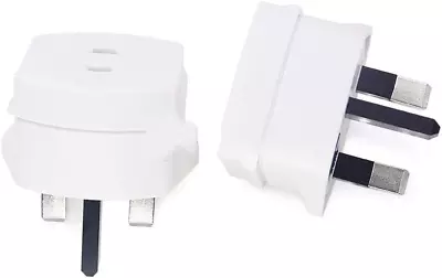 Shaver / Toothbrush Adaptor Plug UK White Travel Adapter 2 Pin To 3 Pin 1A Fuse  • £5.61