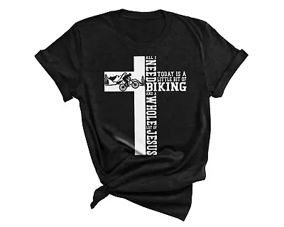Enduro MTB Mountain Bike Riding Downhill Christian Faith Premium T-Shirt • $14.99