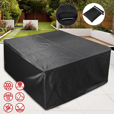 Outdoor Waterproof Table Cube Garden Patio Furniture Cover Heavy Duty Oxford • £4.99
