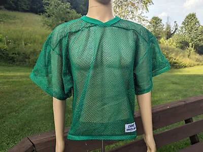 Vintage Bike Football Jersey Green Mesh Mens Size L/XL New Old Stock • $14