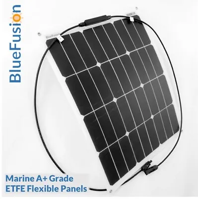 BlueFusion ETFE Flexible A+ Grade Solar Panel 20W 40W 60W Marine Boat Caravan • £48.99