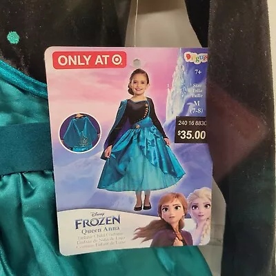 Disney Frozen 2 Queen Anna Dress & Cape Size SMALL Dress Up Girls Kids Costume • $24.49