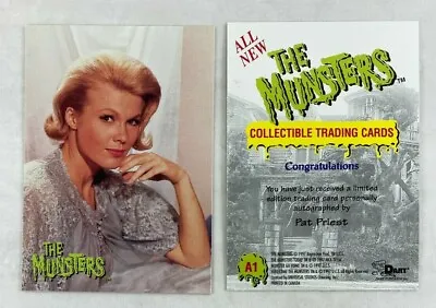 THE MUNSTERS Series 2 Dart 1997 UNSIGNED AUTOGRAPH CARD #A1 PAT PRIEST • $20