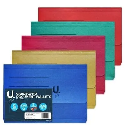 DOCUMENT WALLET ENVELOPE FILING DOCUMENT FOLDERS FOR A4 DOCUMENTS 350 X 244mm • £1.89