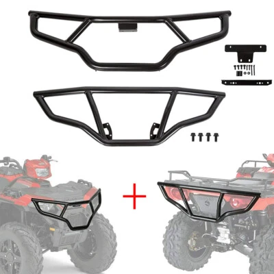 $113.99 • Buy Front & Rear Brush Guard Bumper Set For 2014-2022 Polaris Sportsman 450 570 ETX