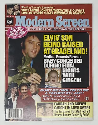 ELVIS PRESLEY Modern Screen Magazine January 1979 Priscilla John Travolta 70s • $9.99