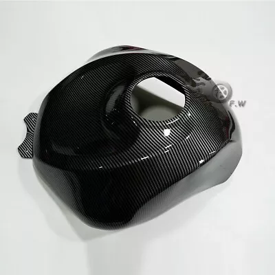 Carbon Fiber Look Gas Fuel Tank Cover Fairing ABS For Kawasaki Ninja ZX-6R 09-20 • $188.99