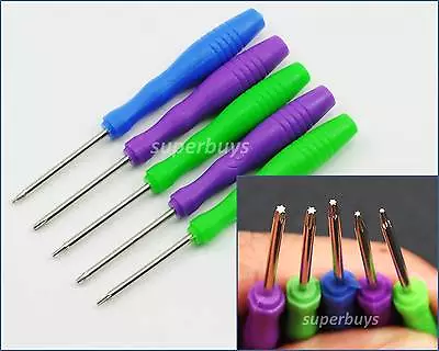 $11.45 • Buy 5pc T2 T3 T4 T5 T6 Torx Magnetic Screwdriver Micro Mini Screw Head Repair Tools 