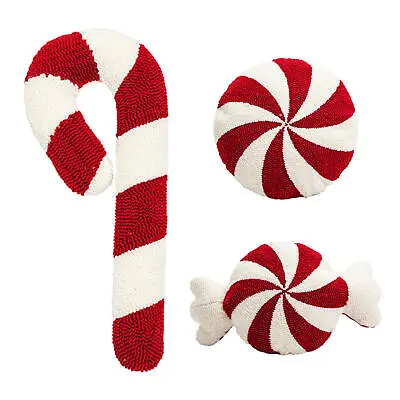 Peppermint Candy Pillow Decorative Red Sweet Throw Pillow Christmas Decorations • $15.71