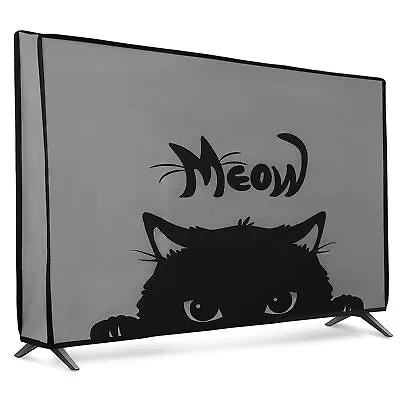 Dust Cover For 24  TV - Flat Screen TV Protector - Meow Cat Grey / Black • $16.77