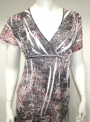 Maurices Floral Short Sleeve V-neck Shirt Womens Size S • $6