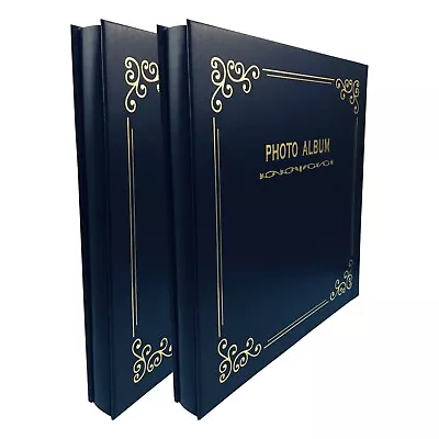 2x Large Self Adhesive Photo Album Hold Various Size Picture Up To A4 - Blue • £24.99