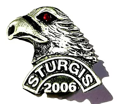 2006 Sturgis EAGLE Lady Hawk Lapel Pin Handcrafted Pewter - Jacket Vest Hat Cap • $5.99