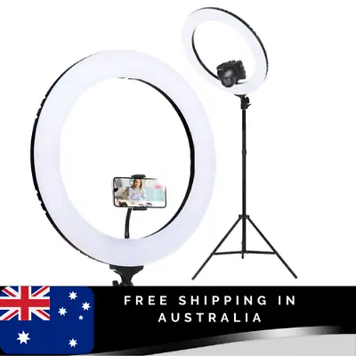 Embellir Ring Light 19  LED 5800LM Black Dimmable Diva With Stand Make Up Studio • $104.99