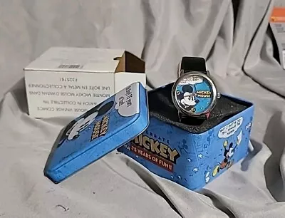 Mickey Mouse75 Years Of Fun Watch In Commemorative Disney Tin NIB New Battery! • $19.99