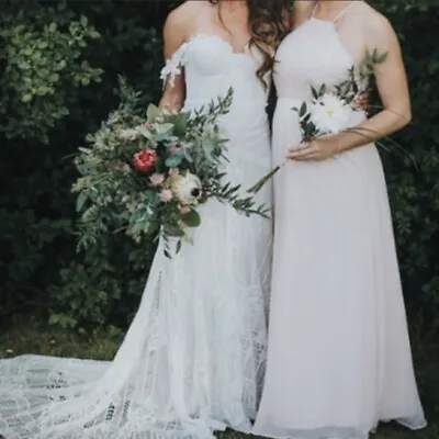 Anthropologie BHLDN Blush Bridesmaid Dress Heavily Altered Into Maternity Gown • £72.39