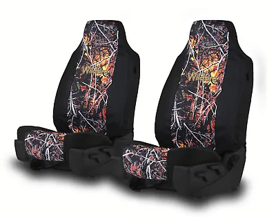 NEOPRENE MOONSHINE WILDIRE CAMO SEAT COVERS For 2 High Back Bucket Seats • $49