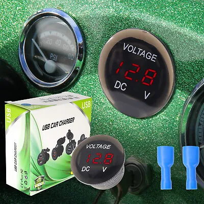 12V LED Digital Display Voltmeter Car Motorcycle Voltage Volt Gauge Panel Meter • $6.99