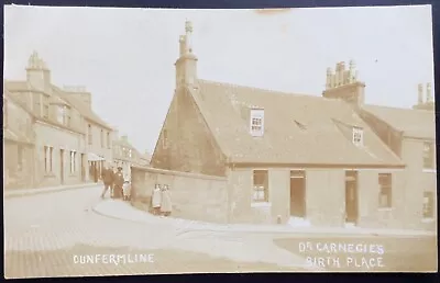 1910 D C Simpson Real Photograph Postcard Dr Carnegie's Birth Place Dunfermline • £4.50