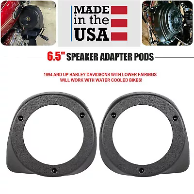 Vented Lower Fairing  6.5  Speaker Pods For Harley Touring -- MADE IN THE USA!! • $19.99