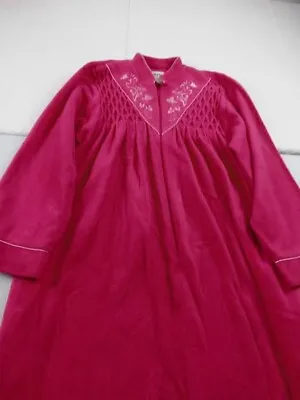 Vintage Anthony Richards Robe Women Size Medium Pink Quarter Zip House Dress • £24.32