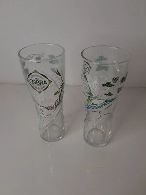 £12.99 • Buy 2 X COBRA BEER GLASSES HALF PINT 10 OZ LIMITED EDITION 