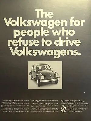 $16.77 • Buy Volkswagen Beetle Bug '68 VW New Automatic Stick Shift Vintage Print Ad 1968