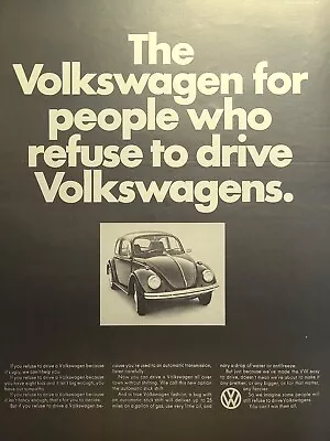 Volkswagen Beetle Bug '68 VW New Automatic Stick Shift Vintage Print Ad 1968 • $16.77