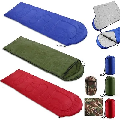 £13.89 • Buy Waterproof 3-4 Season Camping Hiking Outdoor Suit Case Envelope Sleeping Bag Zip