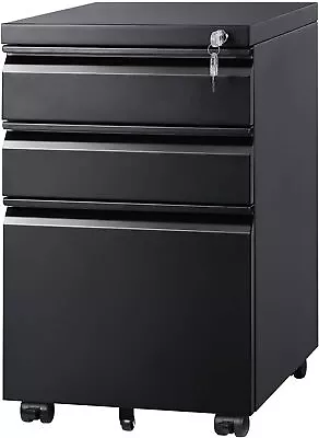 3 Drawer Mobile File Cabinet Under Desk Office Fully Assembled Except Casters • $134.99